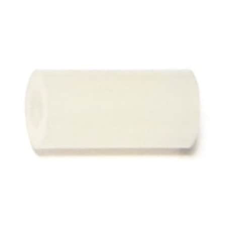 Midwest Fastener Round Spacer, #6 Screw Size, Nylon, 1/2 in Overall Lg, 12 PK 77142